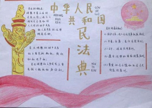 2025民法典手抄报小学