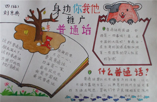 2025推广普通话手抄报简单漂亮