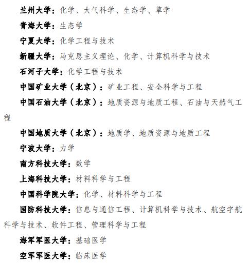 国家双一流大学名单