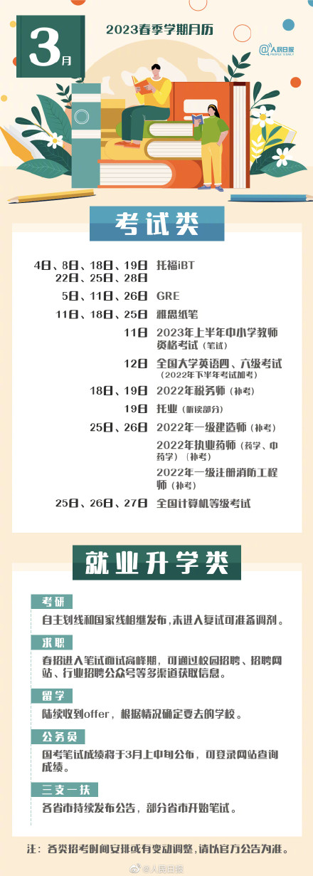 2025年春季学期月历