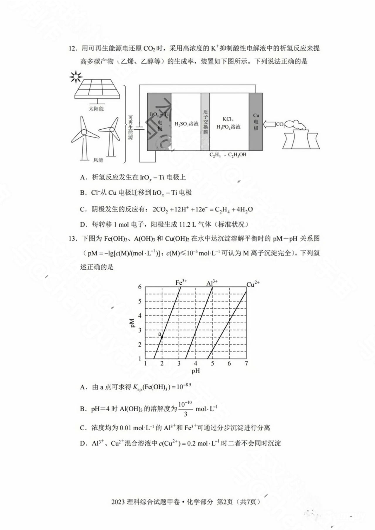 2025全国甲卷高考理综试题
